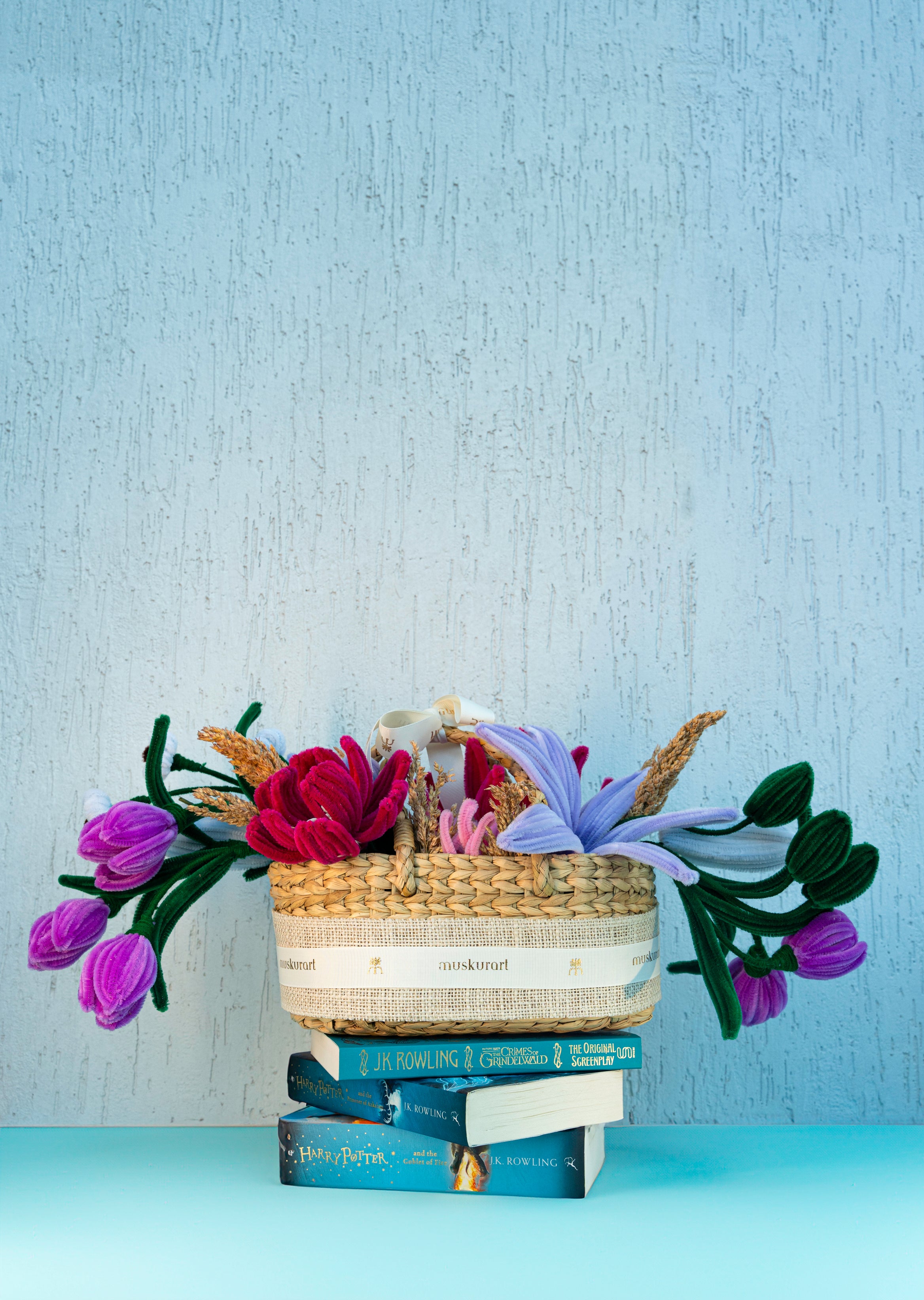 Blush Harmony - Handmade Knitted Flowers