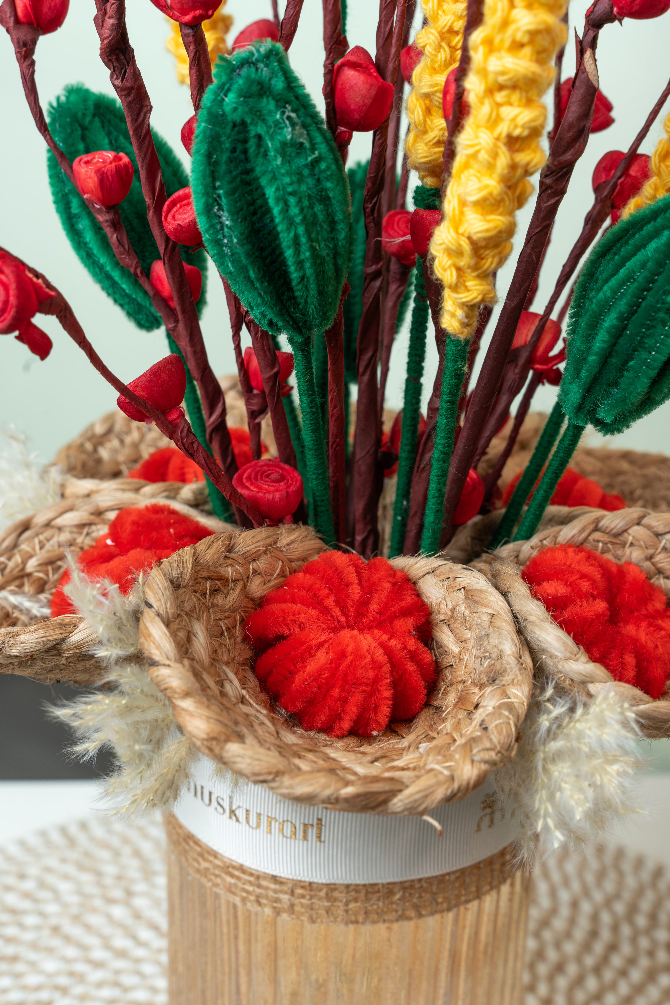 Crimson Glow - Personalized Velvet Flowers